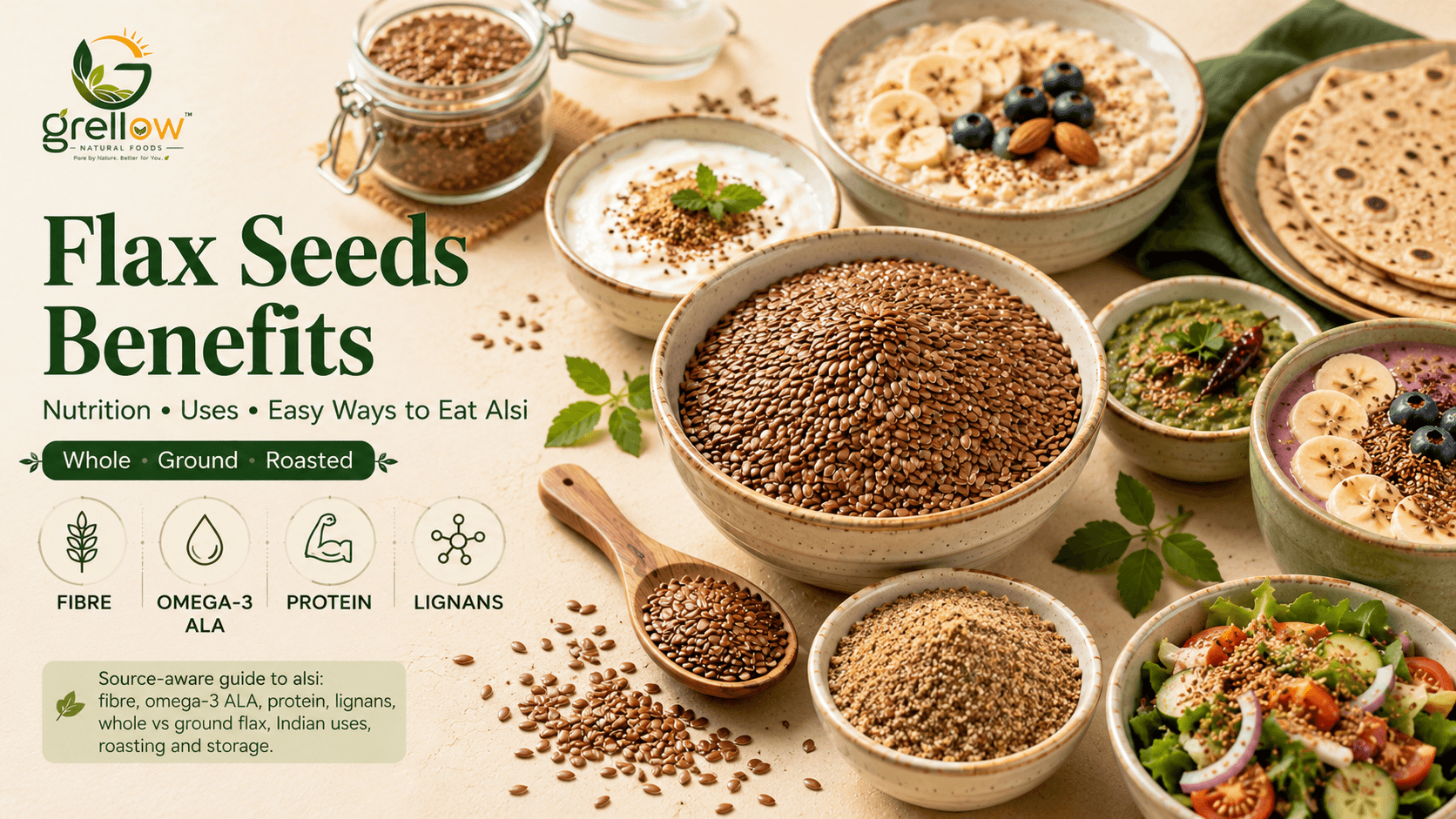 Flax Seeds Benefits: Nutrition, Uses & Easy Ways to Eat Alsi