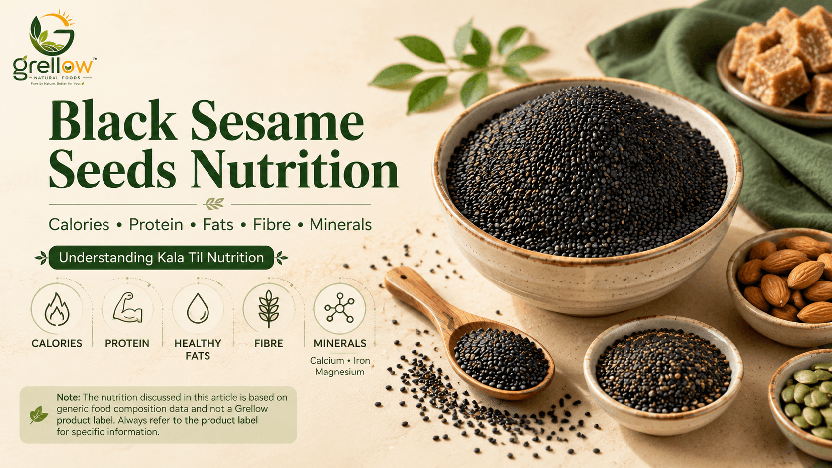 Black Sesame Seeds Nutrition: Calories, Protein, Fats & Minerals
