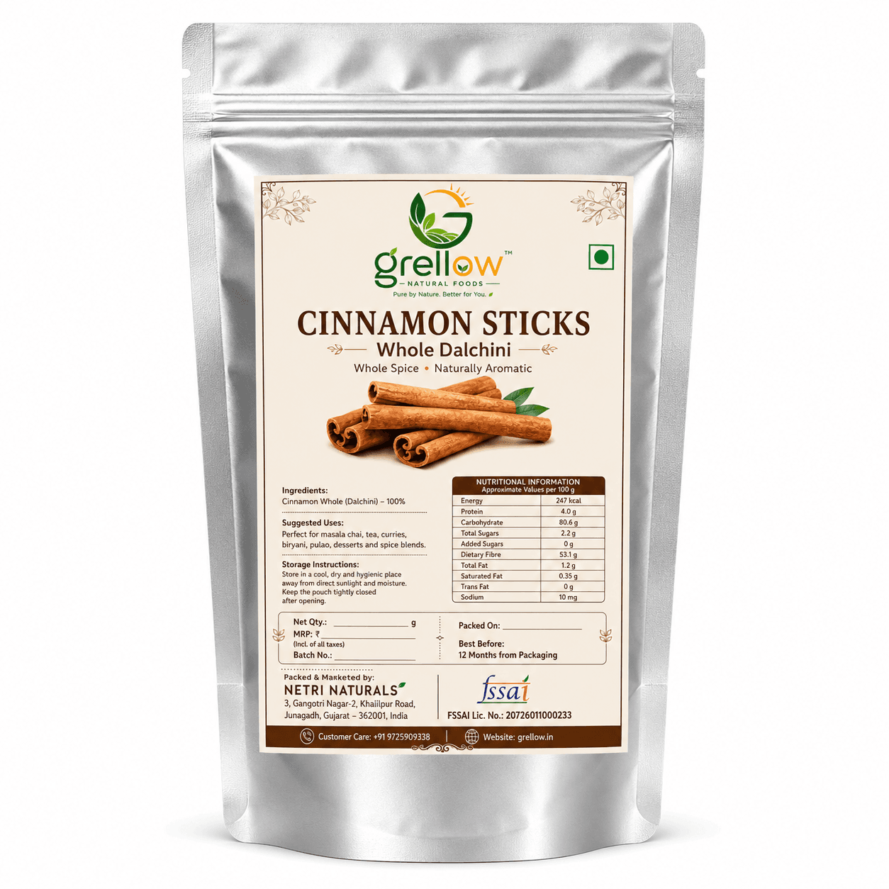 Grellow Cinnamon Sticks (Whole Dalchini) product image
